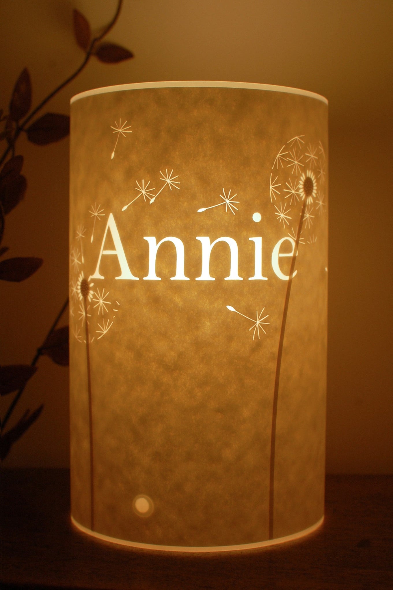 Dandelion Clocks Personalised Table Lamp