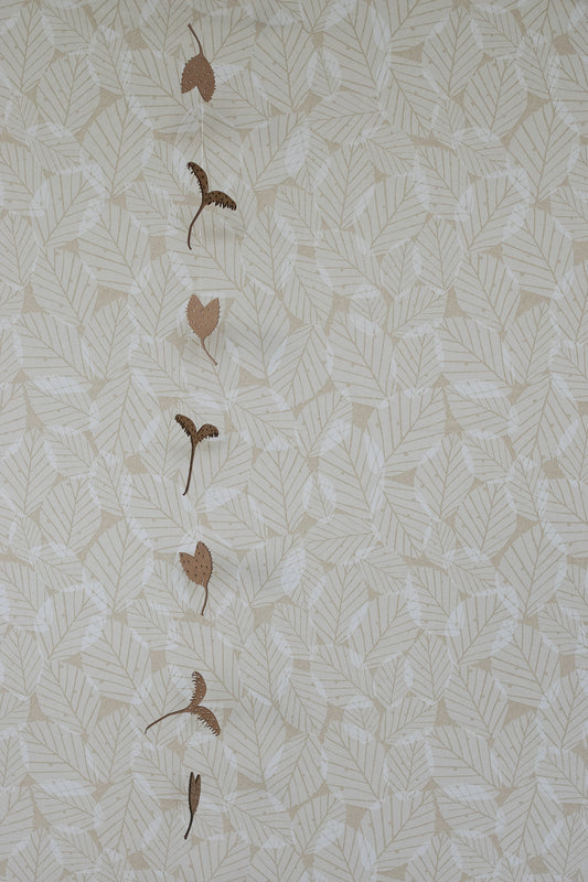 Beech Leaves Wallpaper in Kraft