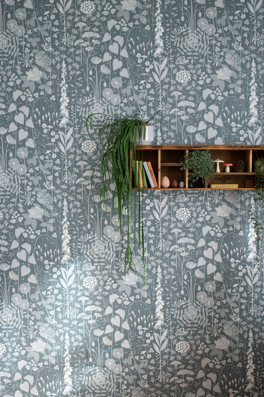 Hedgerow Wallpaper in Furling