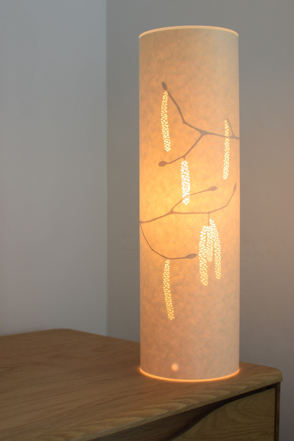 Cylindrical Hazel Catkins Table Lamp