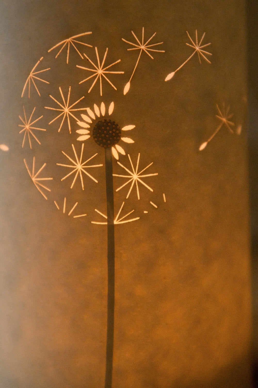 Dandelion Clock Candle Cover