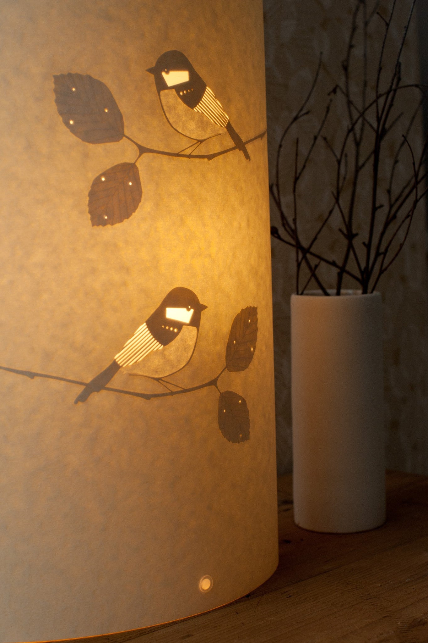 Oval Coal Tit Table Lamp