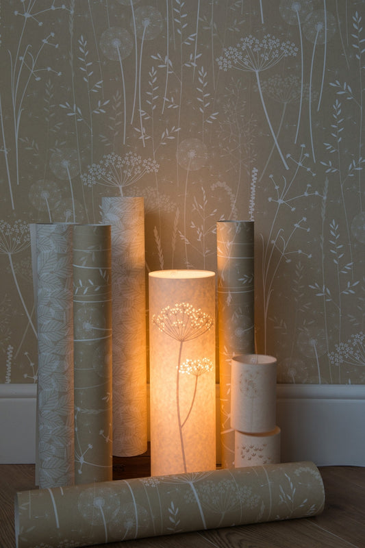 Paper Meadow Wallpaper in Kraft