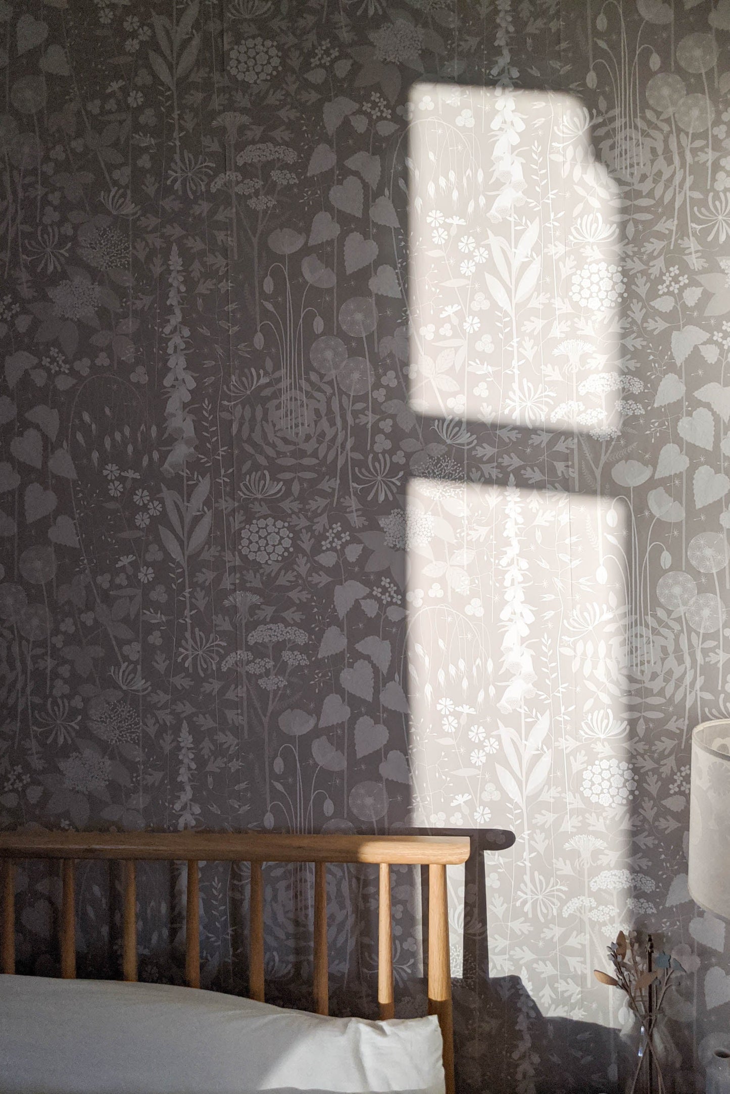 Hedgerow wallpaper in Hush
