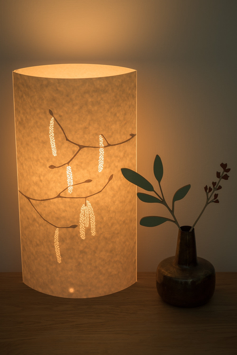 Oval Hazel Catkins Table Lamp