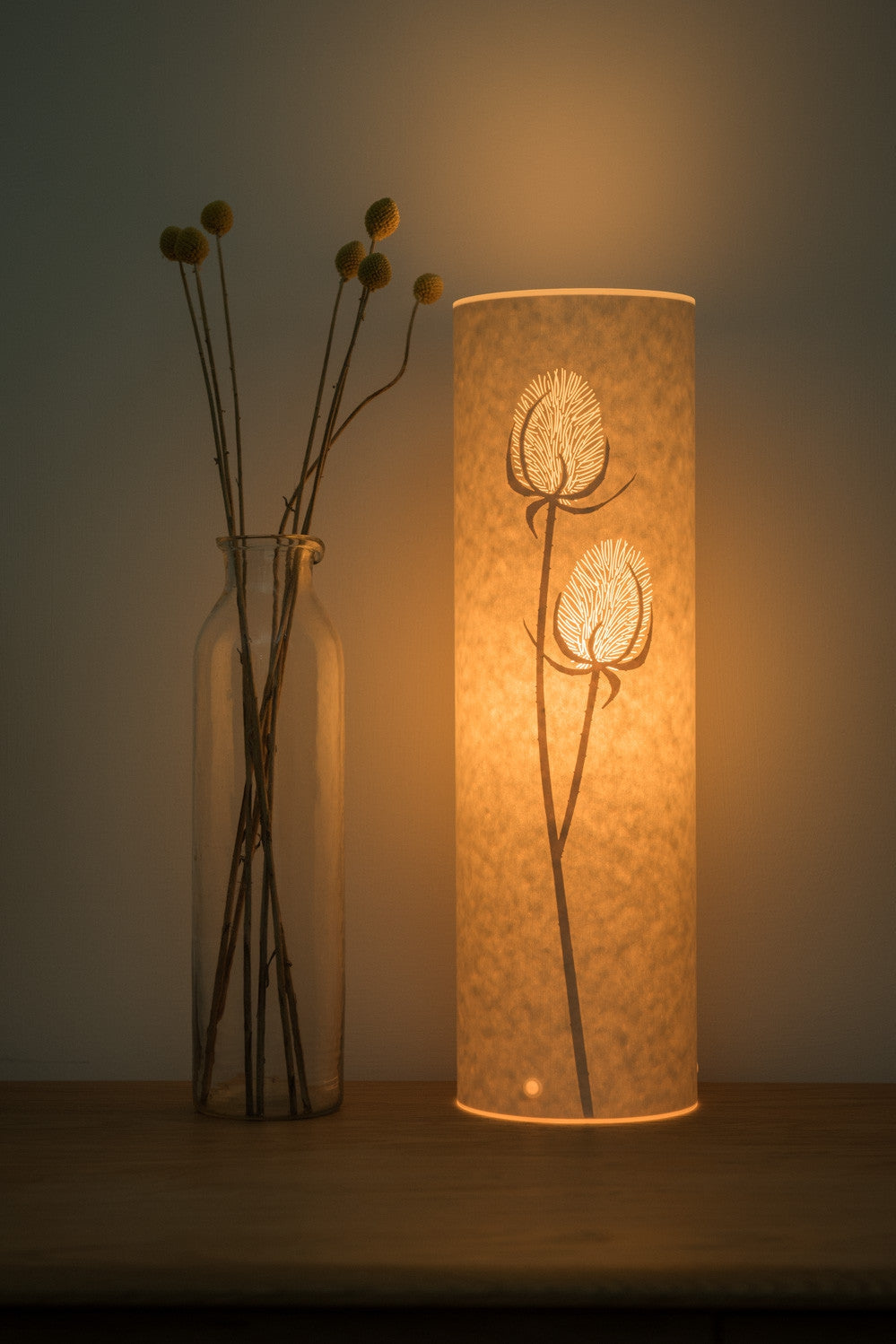 Cylindrical Teasel Table Lamp