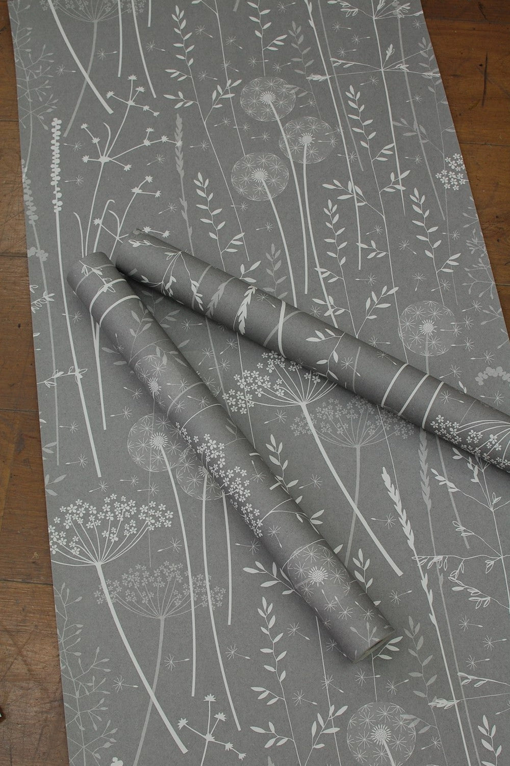 Paper Meadow Wallpaper in Charcoal
