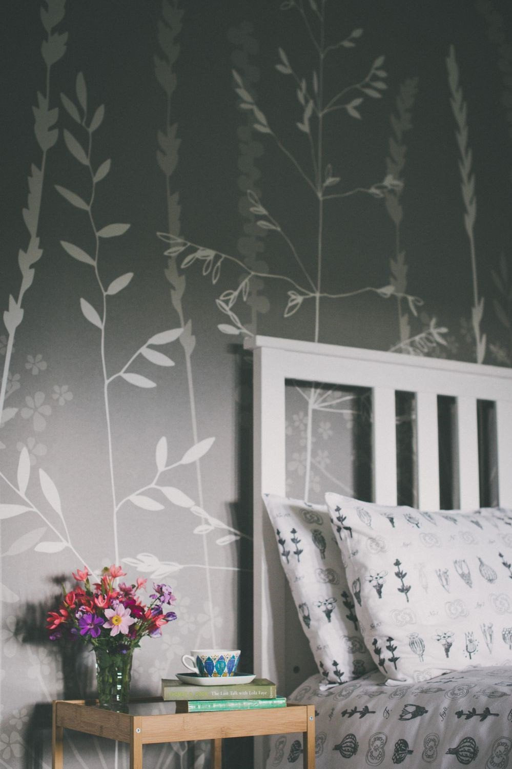 In The Tall Grass Wallpaper in Silver