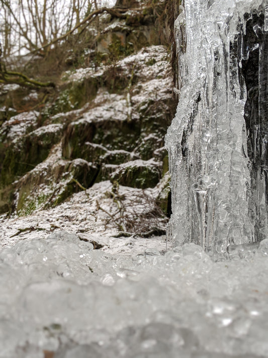 A sparkling cascade of icicles