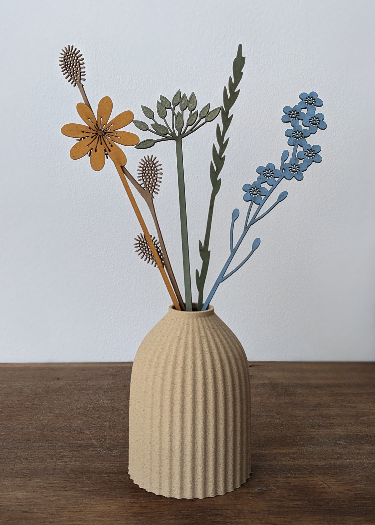 a posy of laser cut spring flowers to gift by Hannah Nunn