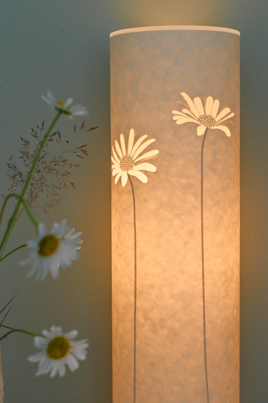 Cylindrical Daisy Table Lamp