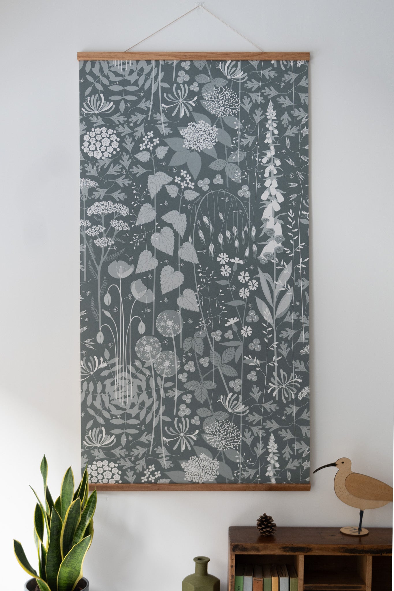 Hedgerow Wallpaper in Furling