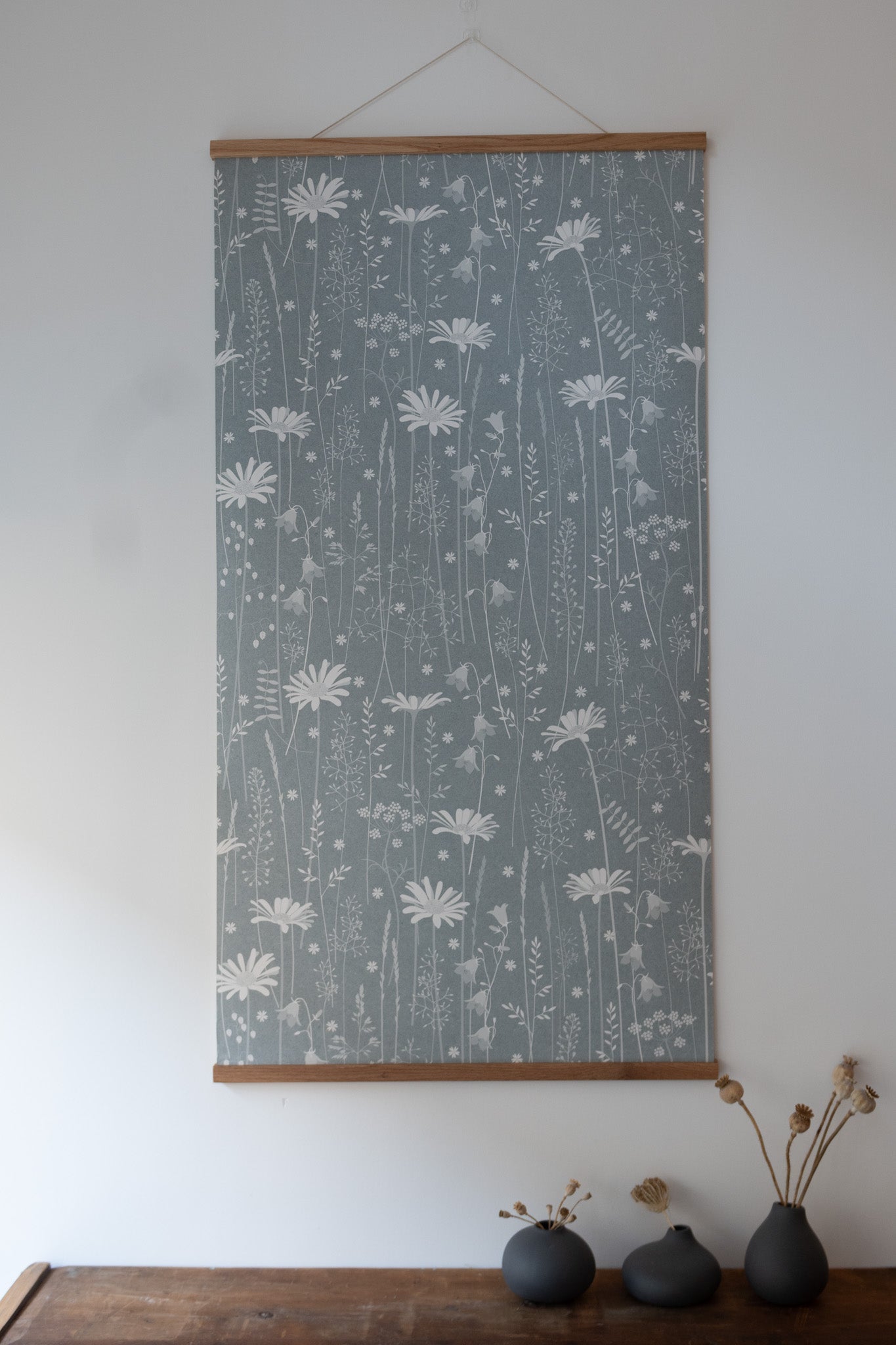 Daisy Meadow Wallpaper in Moonrise