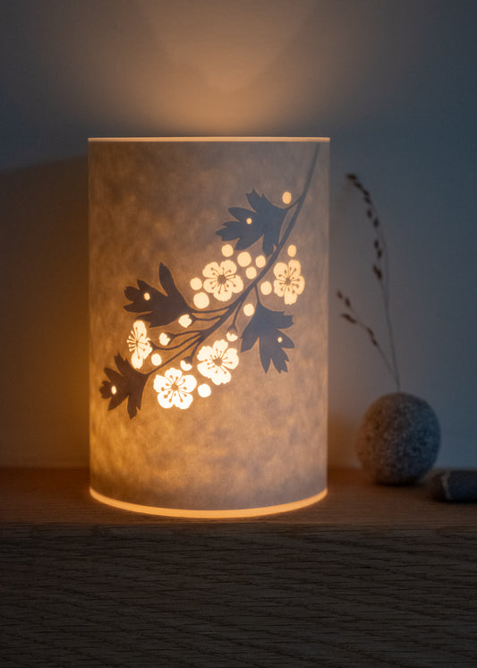 Hawthorn Blossom Candle Cover