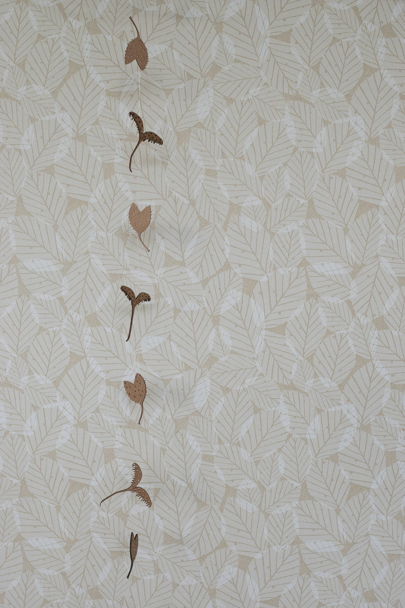 Beech Leaves Wallpaper in Kraft