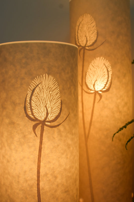 Cylindrical Teasel Table Lamp