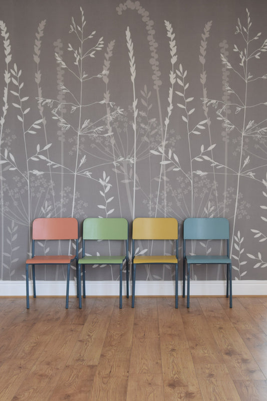 In The Tall Grass Wallpaper in Silver