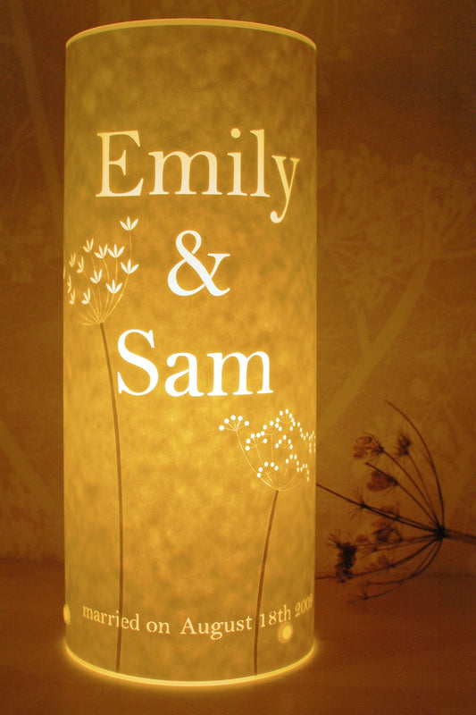 Fennel & Cow Parsley Personalised Table Lamp