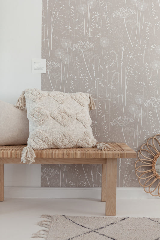 Paper Meadow Wallpaper in Mallow