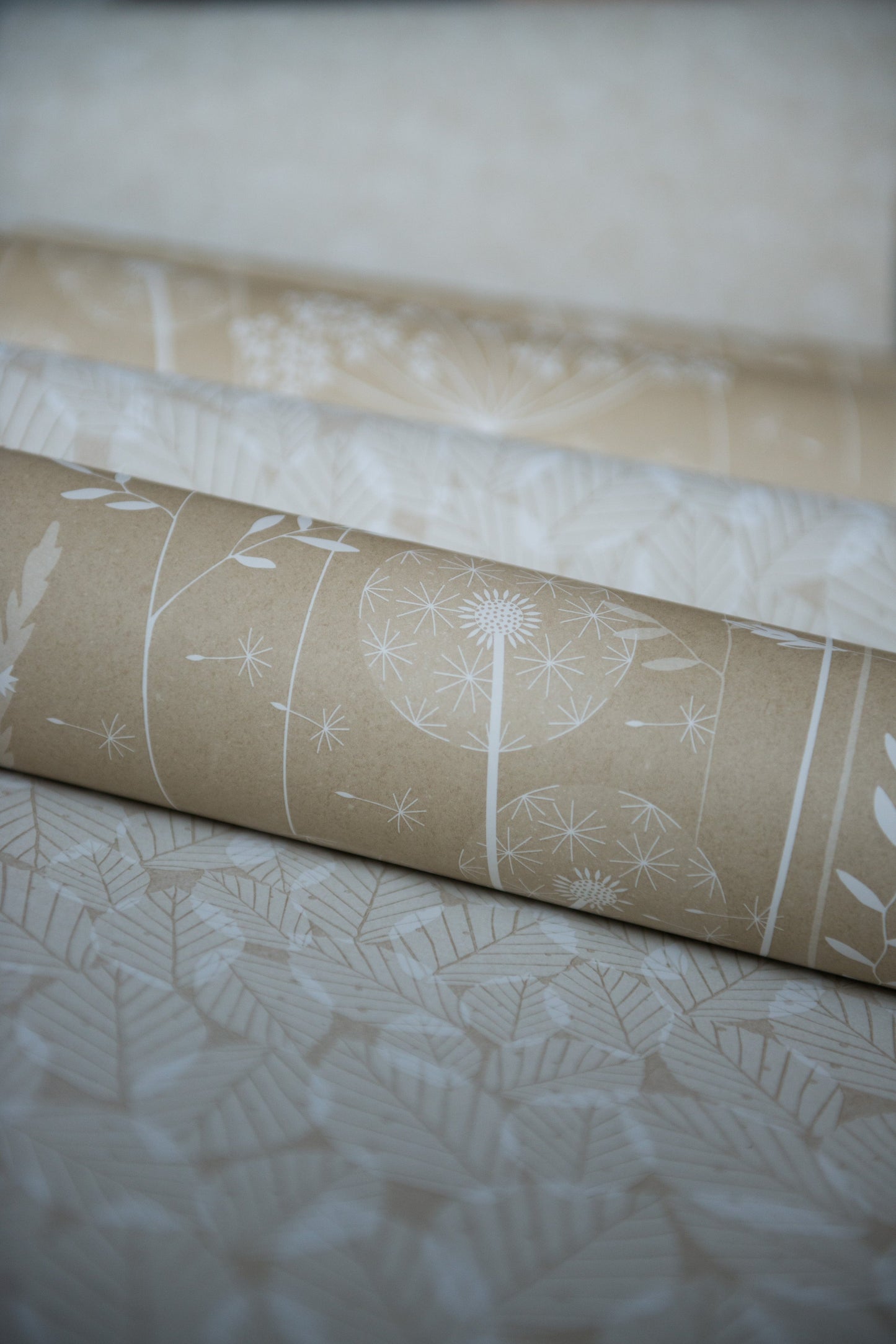 Paper Meadow Wallpaper in Kraft
