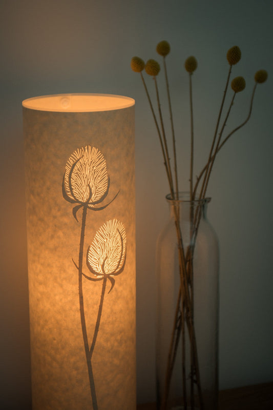 Cylindrical Teasel Table Lamp