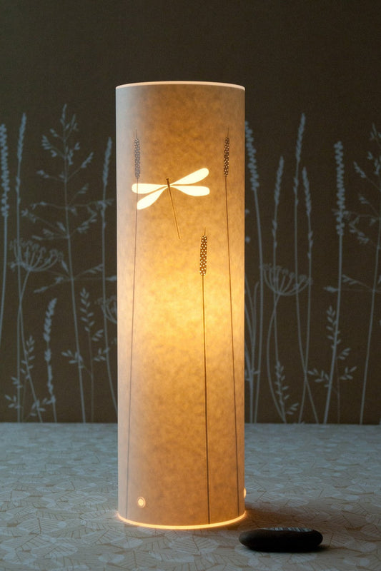Cylindrical Dragonfly Table Lamp