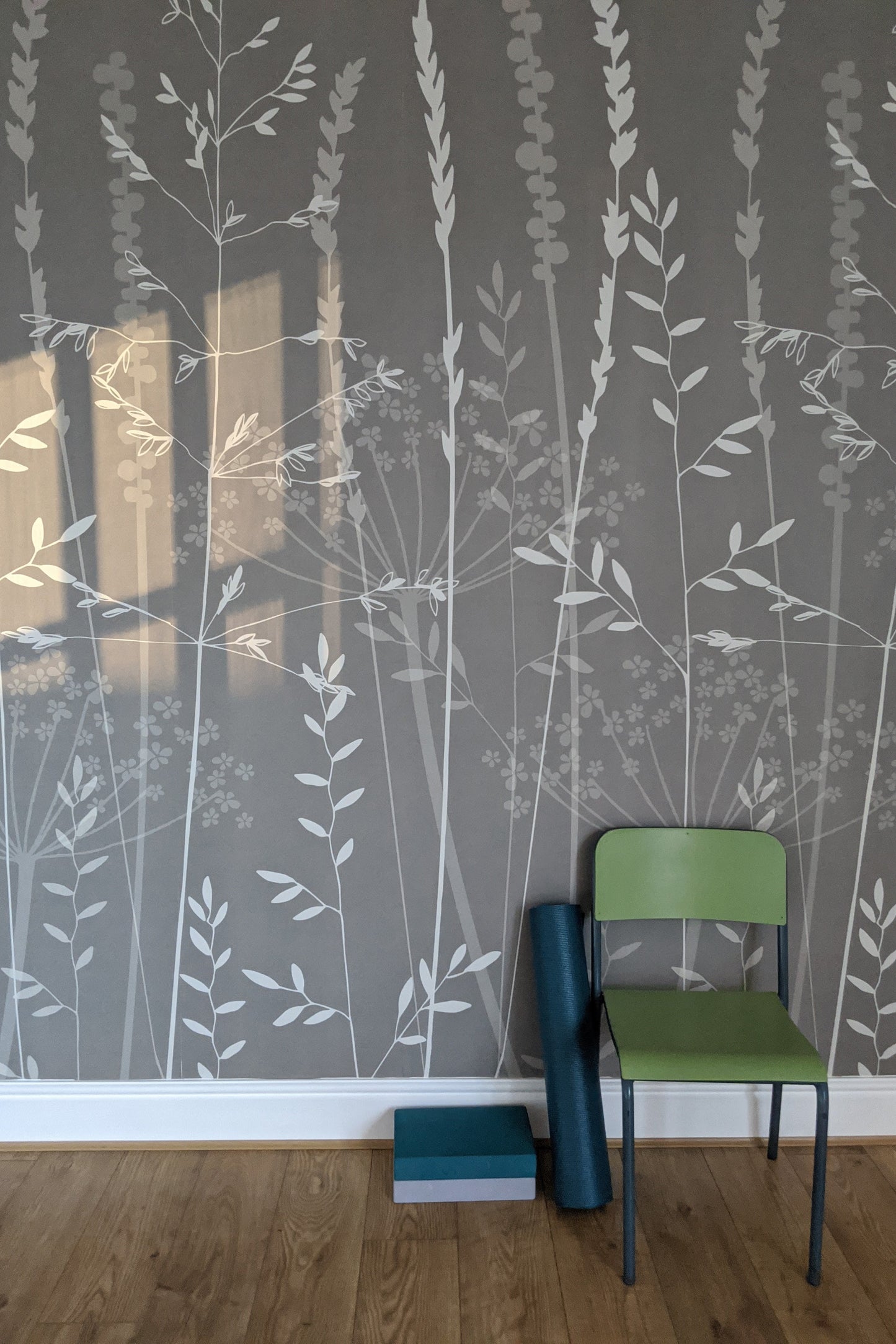 In The Tall Grass Wallpaper in Silver